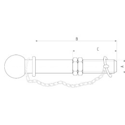 Ball pin k50 25 x 190 mm