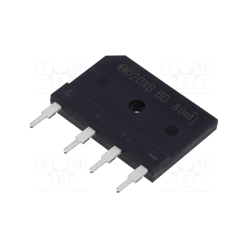 1 pcs x SHINDENGEN - D20XB80-7101 - Bridge rectifier: single-phase, Urmax: 800V, If: 20A, Ifsm: 240A