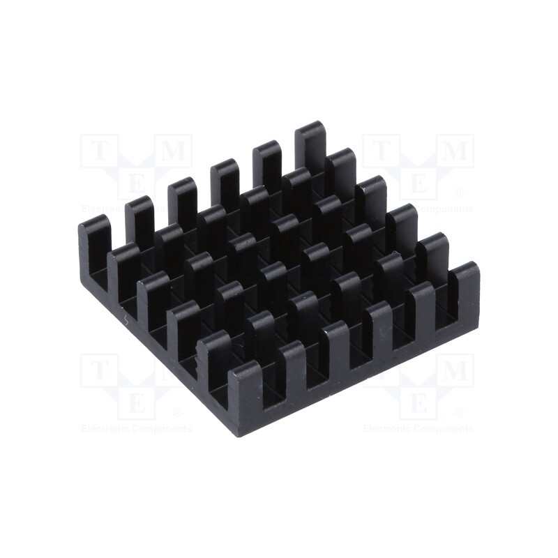 1 pcs x FISCHER ELEKTRONIK - ICKBGA21X21 - Heatsink: extruded, black, L: 21mm, W: 21mm, H: 6mm, aluminium