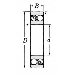 Self-aligning ball bearing 20x47x18 mm gopart