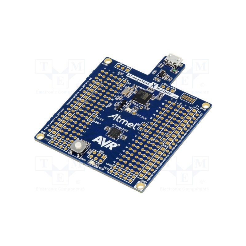 1 pcs x MICROCHIP TECHNOLOGY - ATMEGA328P-XMINI - Dev.kit: Microchip AVR, ATMEGA, Xplained Mini, prototype board
