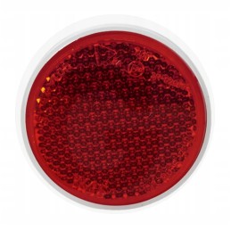 The reflector is round, fi 75, red