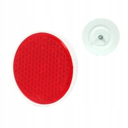 The reflector is round, fi 75, red