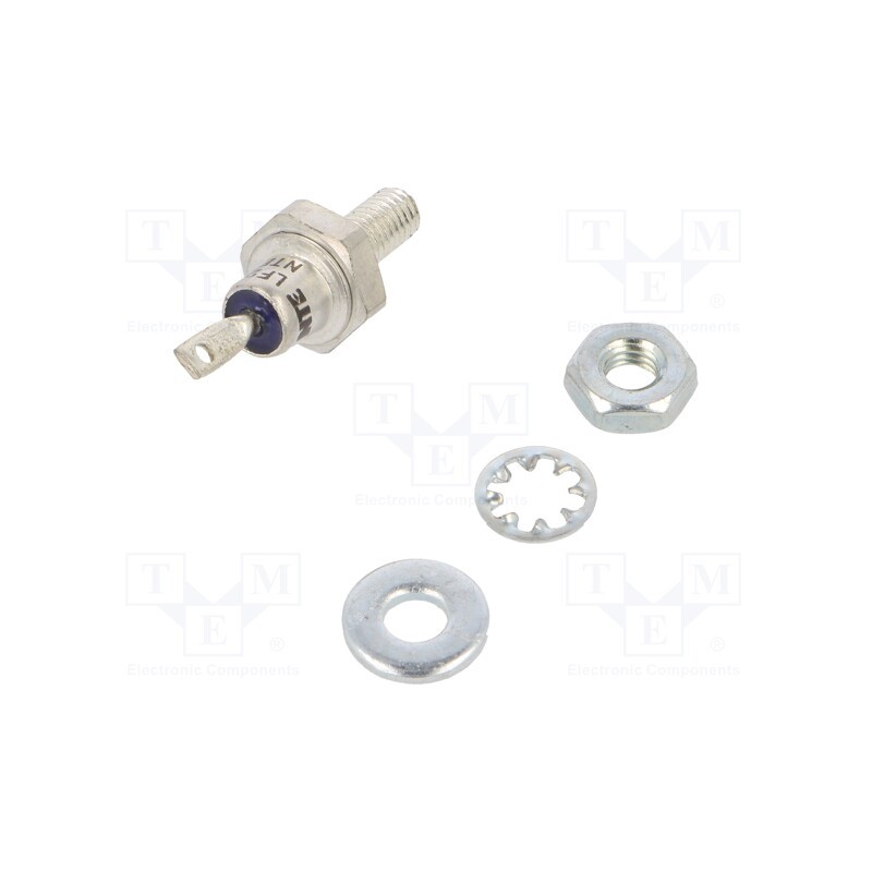 1 pcs x NTE Electronics - NTE5884 - Diode: rectifying, 600V, 1.2V, 30A, cathode to stud, DO4, Ifsm: 300A