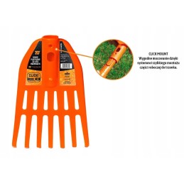 Plastic leaf rake, size s, clamping