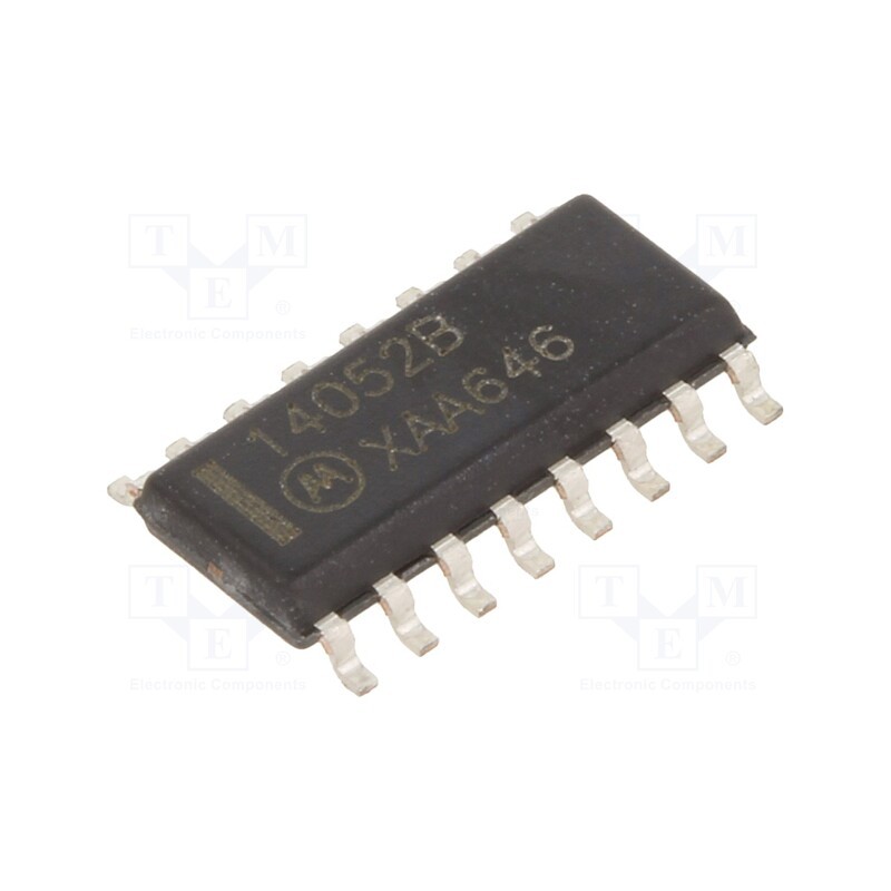 1 pcs x NTE Electronics - NTE4052BT - IC: analog switch, multiplexer, SO16, 3÷18VDC, 600uA, CMOS
