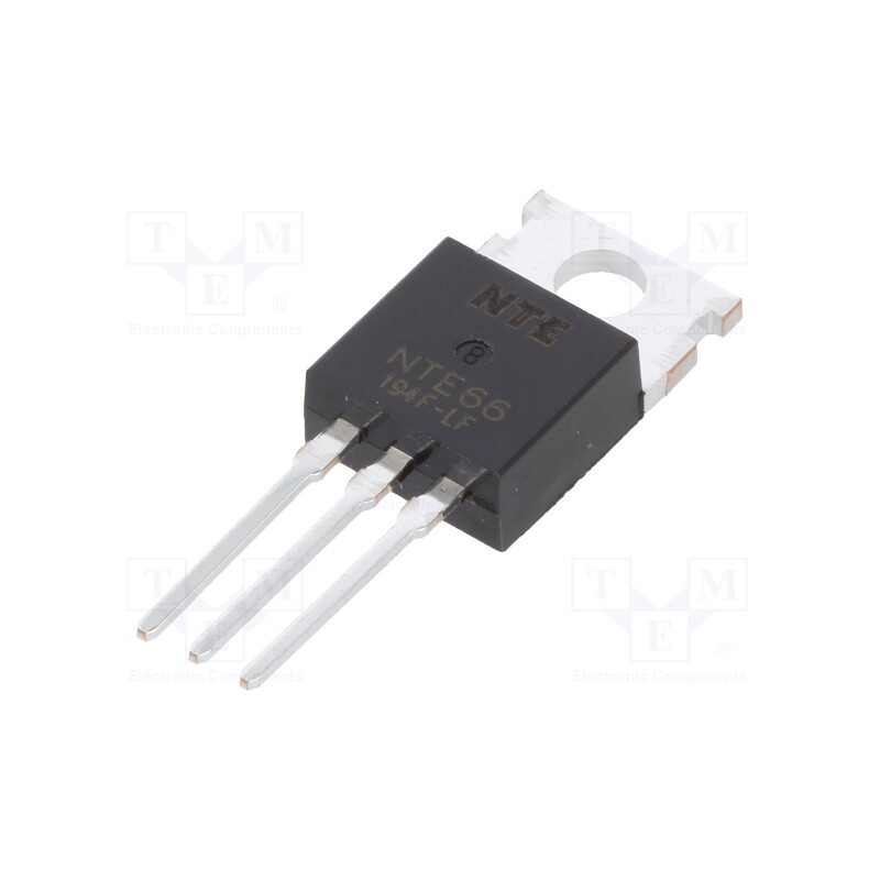 1 pcs x NTE Electronics - NTE66 - Transistor: N-MOSFET, unipolar, 100V, 10A, Idm: 56A, 77W, TO220