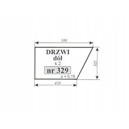 Lower door glass mf 255 329
