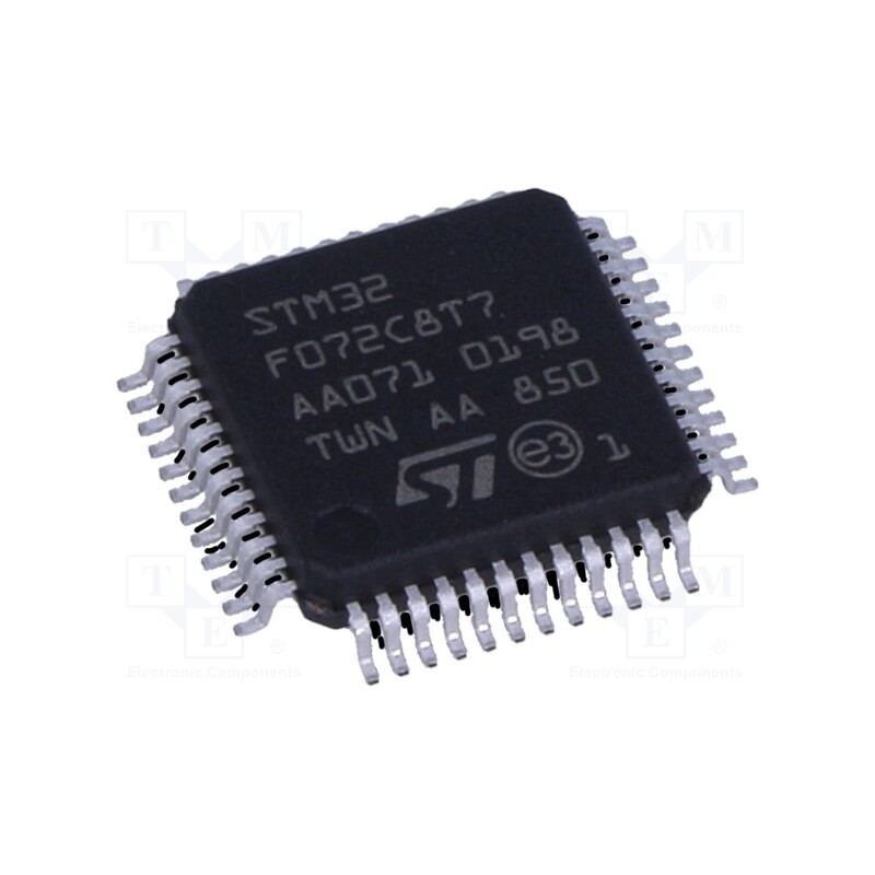 1 pcs x STMicroelectronics - STM32F072C8T7 - IC: ARM microcontroller, 48MHz, LQFP48, 1.65÷3.6VDC