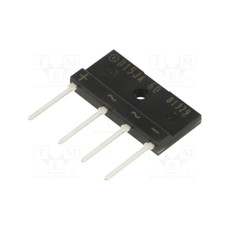 1 pcs x SHINDENGEN - D15JAB60V-7000 - Bridge rectifier: single-phase, Urmax: 600V, If: 15A, Ifsm: 200A