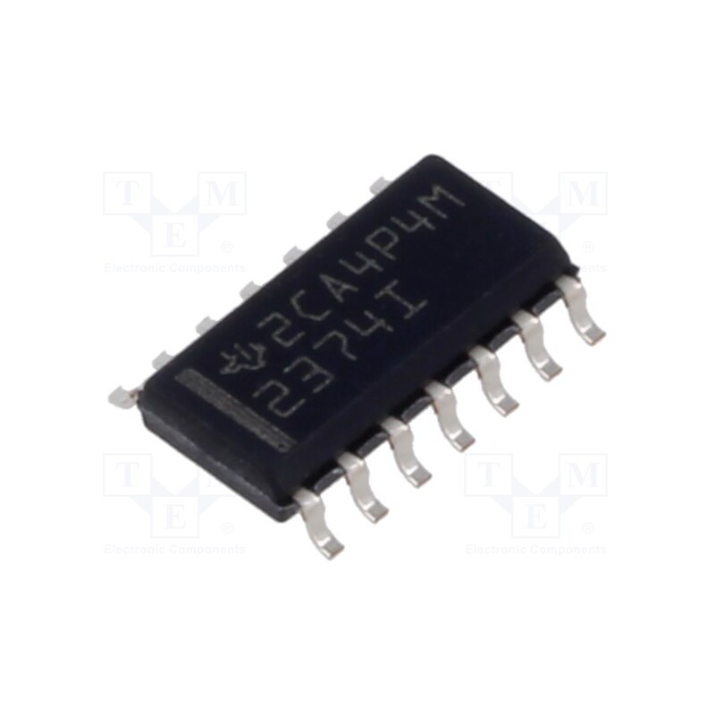1 pcs x TEXAS INSTRUMENTS - TLV2374ID - IC: operational amplifier, 3MHz, Ch: 4, SO14, ±1.35÷8VDC,2.7÷16VDC