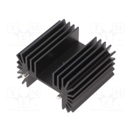 1 pcs x OHMITE - RA-T2X-38E - Heatsink: extruded, TO218,TO220,TO247, black, L: 25mm, W: 42mm, R