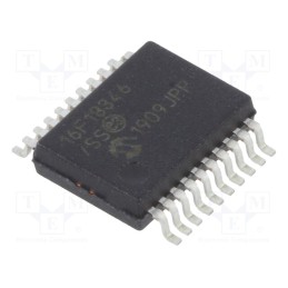 1 pcs x MICROCHIP TECHNOLOGY - PIC16F18346-I/SS - IC: PIC microcontroller, 28kB, 32MHz, 2.3÷5.5VDC, SMD, SSOP20,