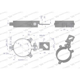 Clamp for mounting the cover to the AL155688 Warynski pipe