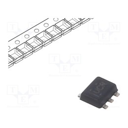 3 pcs x TEXAS INSTRUMENTS - SN74AUC1G04DRLR - IC: digital, NOT, Ch: 1, CMOS, SMD, SOT5X3, 0.8÷2.7VDC, -40÷85°C, 10uA