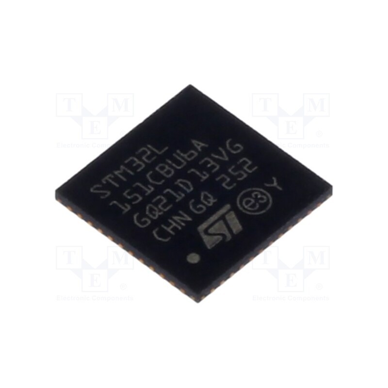 1 pcs x STMicroelectronics - STM32L151CBU6A - IC: ARM microcontroller, 32MHz, UFQFPN48, 1.8÷3.6VDC, -40÷85°C