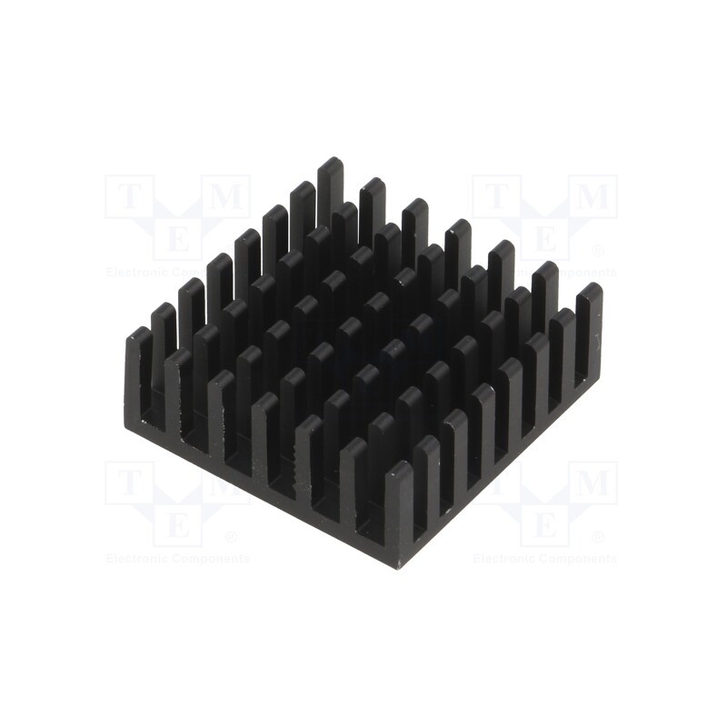 1 pcs x FISCHER ELEKTRONIK - ICK BGA 27 X 27 X 10 - Heatsink: extruded, black, L: 27mm, W: 27mm, H: 10mm, aluminium