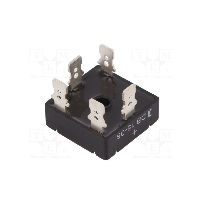 1 pcs x DIOTEC SEMICONDUCTOR - DB15-08 - Bridge rectifier: three-phase, Urmax: 800V, If: 15A, Ifsm: 350A, THT