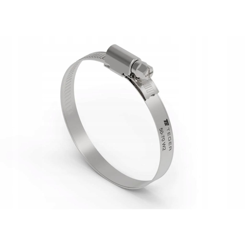 Clamping band 50 70 worm clamp W2 steel