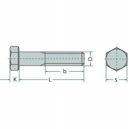Hex head screw 38mm stauff