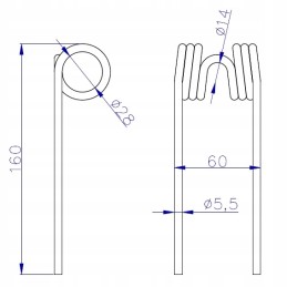 The spring pick-up finger of the Krone baler