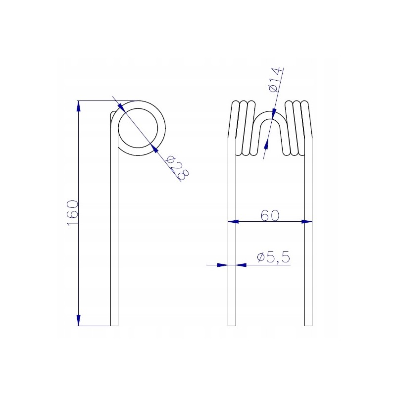 The spring pick-up finger of the Krone baler
