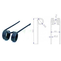 The spring pick-up finger of the Krone baler