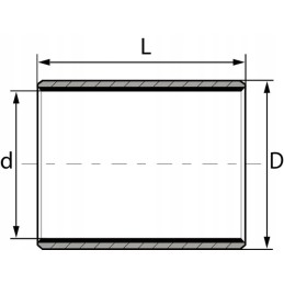 Sliding sleeve oe 30 34x25 mm steel pom glt lhg