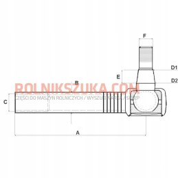 Ball joint, rod end 3426313m1 mf