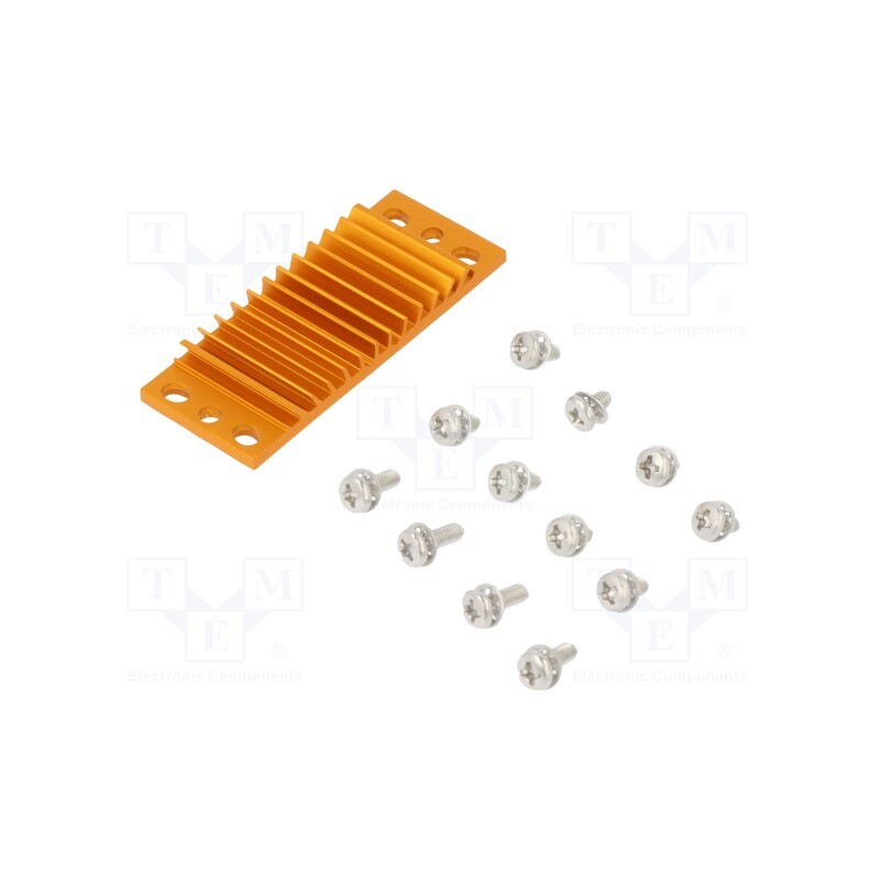 1 pcs x Advanced Thermal Solutions - ATS-1183-C1-R0 - Heatsink: extruded, grilled, BGA, golden, L: 23mm, W: 58mm, H: 6.1mm