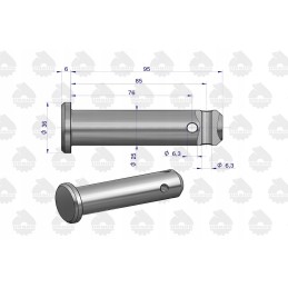 Hanger mounting pin lpc 360 54660135u