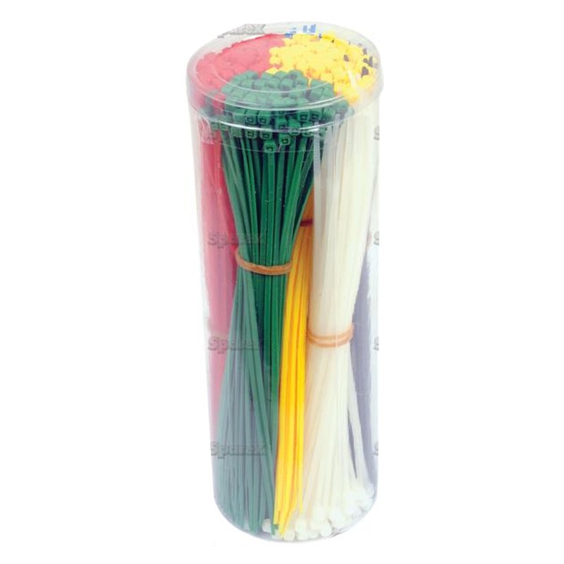 Cable ties, mix color 2, 5x200mm, 600 pcs