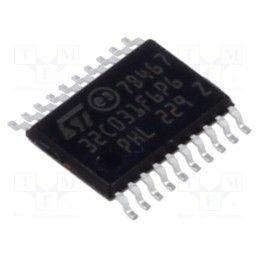 1 pcs x STMicroelectronics - STM32C031F6P6 - IC: ARM microcontroller, 48MHz, TSSOP20, 2÷3.6VDC, -40÷85°C