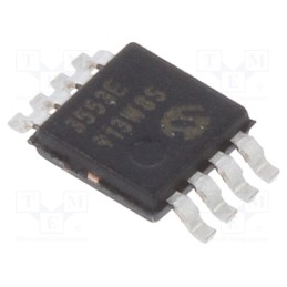1 pcs x MICROCHIP TECHNOLOGY - MCP3553-E/MS - IC: A/D converter, Ch: 1, 22bit, 60sps, 2.7÷5.5V, MSOP8, ±8LSB
