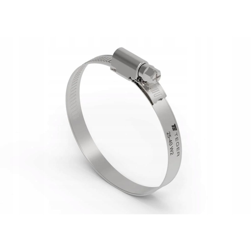 Clamping band 25 40 worm clamp W2 steel