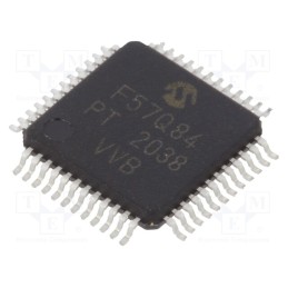 1 pcs x MICROCHIP TECHNOLOGY - PIC18F57Q84-I/PT - IC: PIC microcontroller, 128kB, 64MHz, CAN,I2C,LIN,SPI,UART, SMD