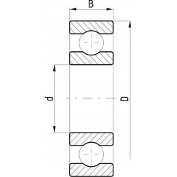 Ball bearing 6308 2rs fl