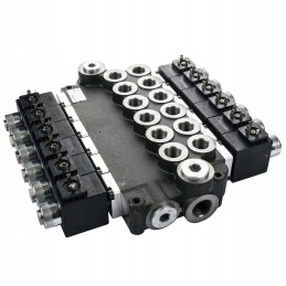 Hydraulic distributor, 6 sections, 80l, 12v electric