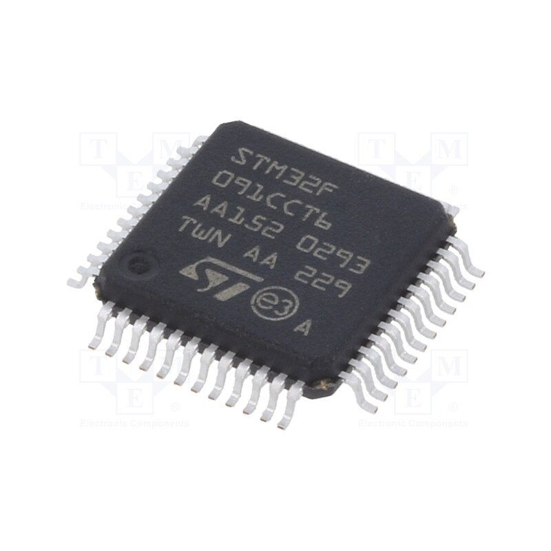 1 pcs x STMicroelectronics - STM32F091CCT6 - IC: ARM microcontroller, 48MHz, LQFP48, 2÷3.6VDC, -40÷85°C