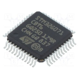 1 pcs x STMicroelectronics - STM32G071CBT6 - IC: ARM microcontroller, 64MHz, LQFP48, 1.7÷3.6VDC