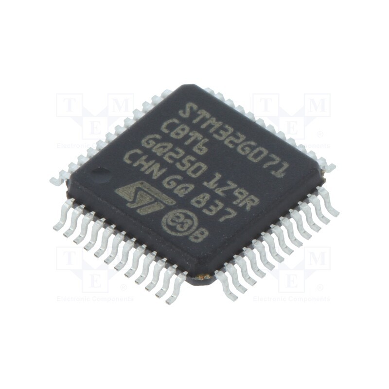 1 pcs x STMicroelectronics - STM32G071CBT6 - IC: ARM microcontroller, 64MHz, LQFP48, 1.7÷3.6VDC