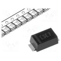 5 pcs x TAIWAN SEMICONDUCTOR - BZD27C15P - Diode: Zener, 1W, 15V, 25mA, SMD, , subSMA, single diode