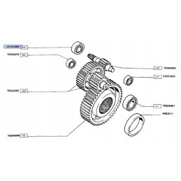 Rear axle ball bearing New Holland Fiat CNH 201
