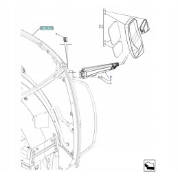 Left mirror arm new holland t5 t6 t7 47922737