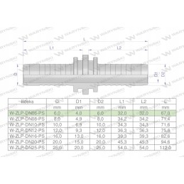 Hydraulic fitting hose connector dn06 premium quality