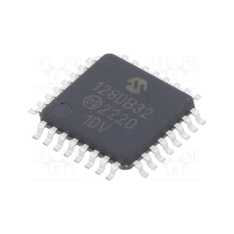 1 pcs x MICROCHIP TECHNOLOGY - AVR128DB32-I/PT - IC: AVR microcontroller, TQFP32, 1.8÷5.5VDC, Cmp: 3, AVR128, AVR-DA