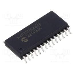 1 pcs x MICROCHIP TECHNOLOGY - AVR32DB28-I/SO - IC: AVR microcontroller, SOIC28, Ext.inter: 22, Cmp: 3, AVR32