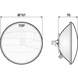 Optical element of the reflector type R2 155x155 mm in