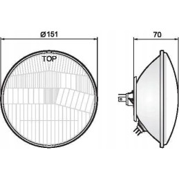 Optical element of the reflector type R2 155x155 mm in