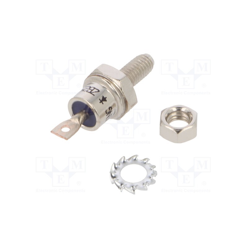 1 pcs x HUAJING - ZB25A 1200V - Diode: rectifying, 1.2kV, 1.3V, 25A, anode to stud, DO5, M5,